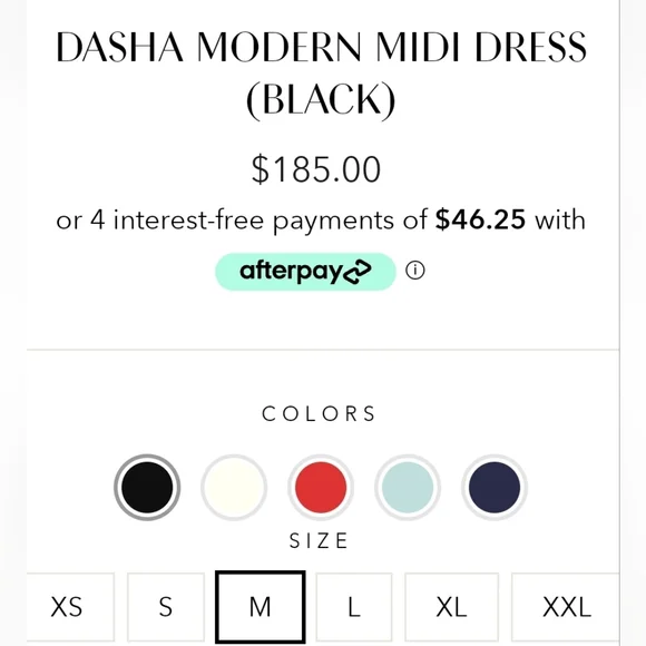 NWT Alieva Dasha Modern midi dress in black size xl - Picture 9 of 16